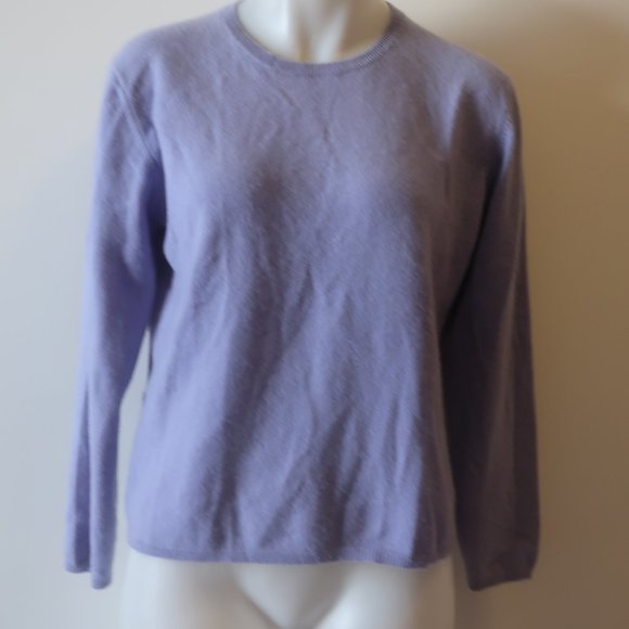 Womens Geneva Lavender Cashmere Sweater PL * - Picture 2 of 8